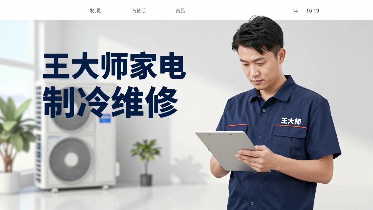 王大师家电制冷维修 首页主视觉